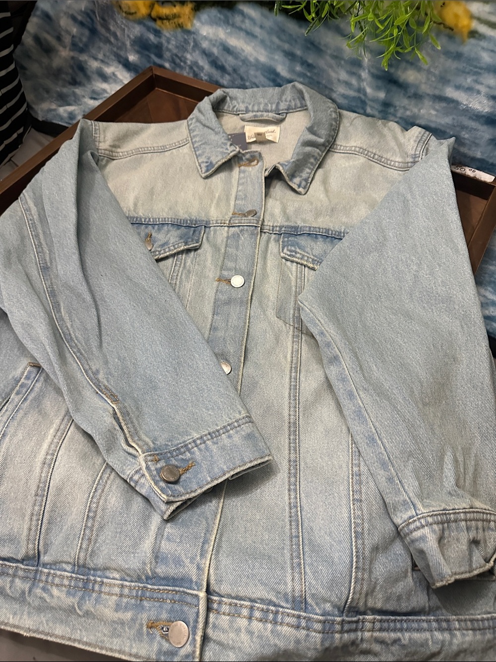 Universal Thread Light Blue Denim Jacket - Oversized Jean Coat